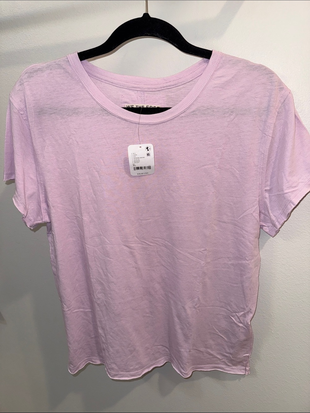 We The Free Pale Pink Crewneck Short Sleeve Tee